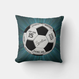 Personalisierter Fußball-Geburtstag Alter Name Kissen