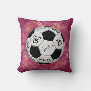 Personalisierter Fußball-Geburtstag Alter Name Kissen