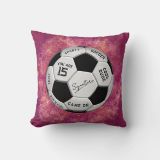 Personalisierter Fußball-Geburtstag  | Alter Name  Kissen