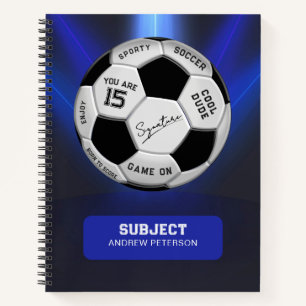 Personalisierter Fußball-Geburtstag    Alter Name  Notizbuch