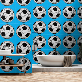 Personalisierter Fußball-Geburtstag  | Alter Name  Tapete