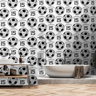 Personalisierter Fußball-Geburtstag  | Alter Name  Tapete