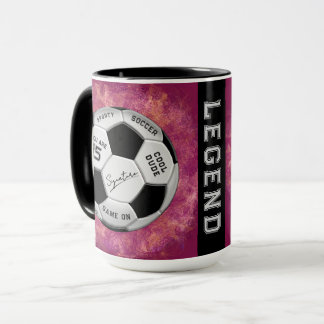Personalisierter Fußball-Geburtstag  | Alter Name  Tasse