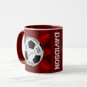 Personalisierter Fußball-Geburtstag Alter Name Tasse