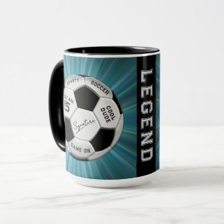 Personalisierter Fußball-Geburtstag  | Alter Name  Tasse