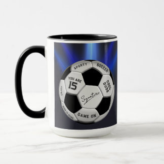 Personalisierter Fußball-Geburtstag  | Alter Name  Tasse