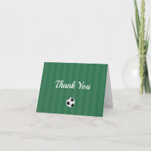 Personalisierter Fußball gefaltete Dankeskarten