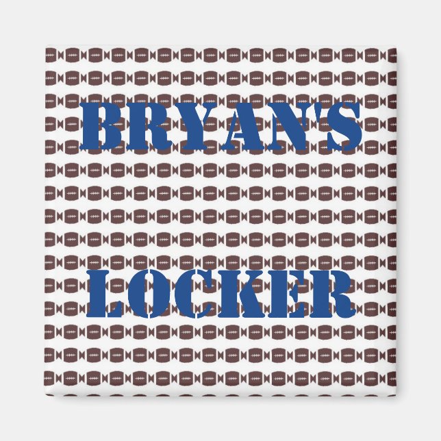 Personalisierter Fußball-Locker Magnet (Vorne)