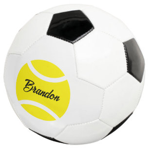 Personalisierter Fußball mit Tennisball-Logo