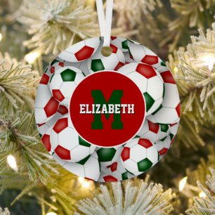 personalisierter Fußball Ornament Aus Metall