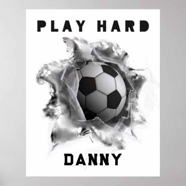 Personalisierter Fußball Poster (Vorne)