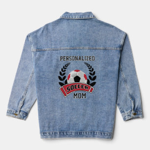Personalisierter Fußball - Rot Jeansjacke