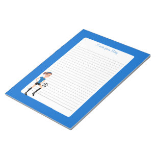Personalisierter Fußball-Spieler Notizblock