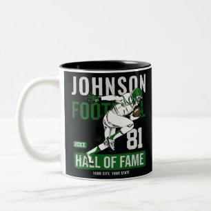 Personalisierter Fußball-Spieler TEAM NUMMER Sport Zweifarbige Tasse