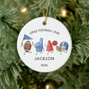 Personalisierter Fußball-Star-Schmuck Keramik Ornament