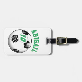 Personalisierter Fußball-Taschen-Umbau Gepäckanhänger