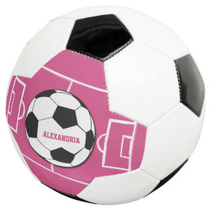 Personalisierter Fußball und Felsrosa