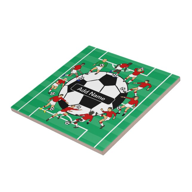 Personalisierter Fußball und Spieler Fliese (Seite)
