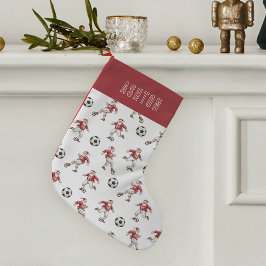 Personalisierter Fußball-Weihnachtsmann Kleiner Weihnachtsstrumpf