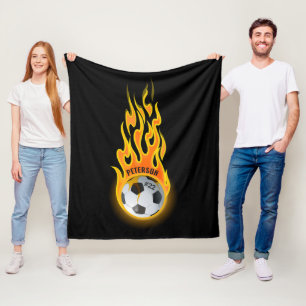 Personalisierter Fußballball im Flammenteam-Spiele Fleecedecke