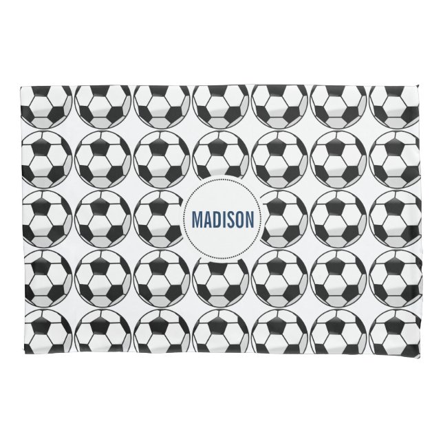 Personalisierter Fußballball mit Teamname und -num Kissenbezug (Vorderseite)