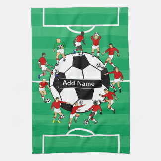 Personalisierter Fußballball und -spieler Handtuch