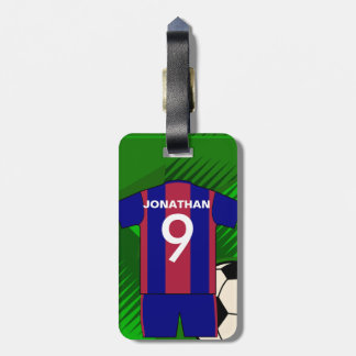 Personalisierter Fußballfußball Jersey Gepäckanhänger
