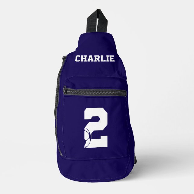 Personalisierter Fußballschuh Crossbody Bag (Vorderseite)