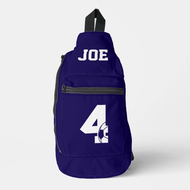 Personalisierter Fußballschuh Crossbody Bag (Vorderseite)