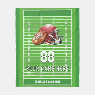 Personalisierter Fußballspieler Fleecedecke