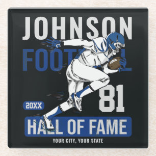 Personalisierter Fußballspieler Glasuntersetzer