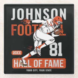 Personalisierter Fußballspieler Glasuntersetzer