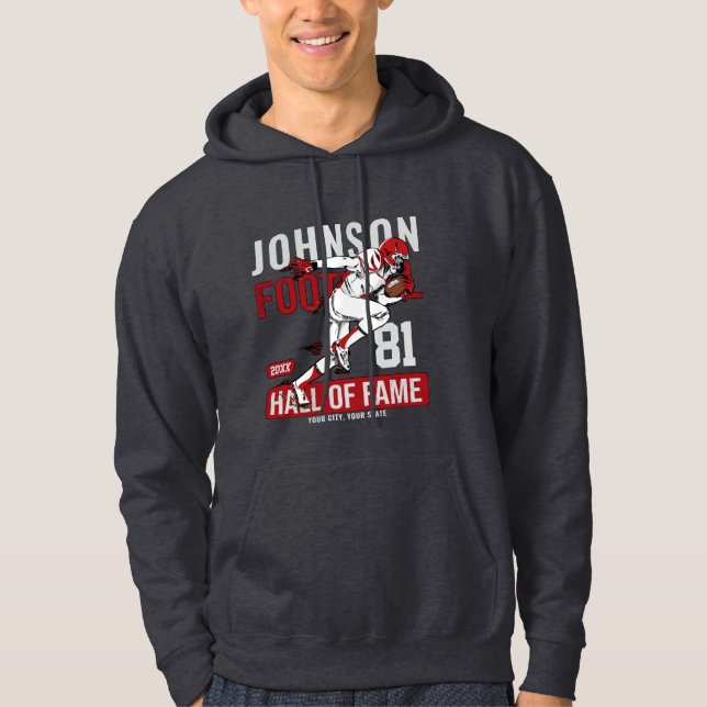 Personalisierter Fußballspieler Hoodie (Vorderseite)
