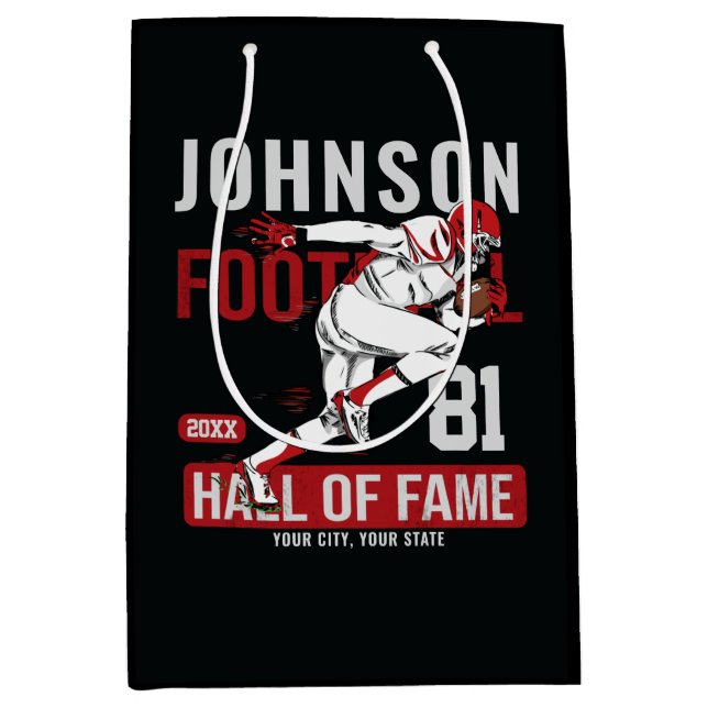 Personalisierter Fußballspieler Mittlere Geschenktüte (Vorderseite)