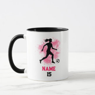 Personalisierter Fußballspieler Tasse