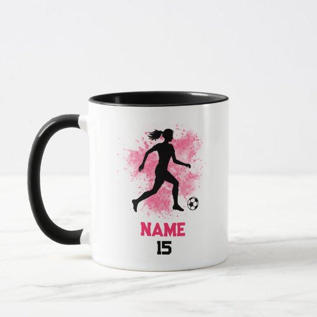 Personalisierter Fußballspieler Tasse (Links)