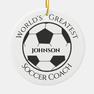 Personalisierter Fußballtrainer Keramikornament
