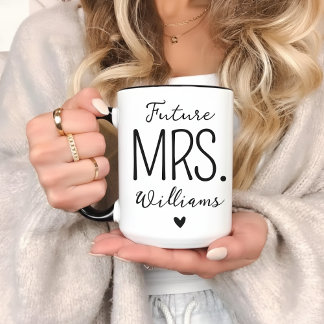 Personalisierter Future Mr und Mrs Becher, Verlobu Tasse