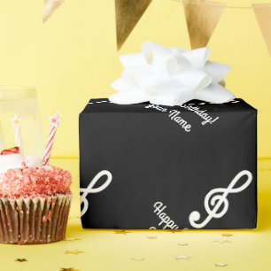 Personalisierter G-Schlüssel Violinschlüssel Noten Geschenkpapier