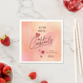 Personalisierter Galentinstag Cocktail Napkins Serviette