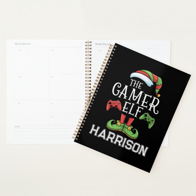 Personalisierter Gamer-Elf-Weihnachts-Video-Gaming Planer (Anzeige)