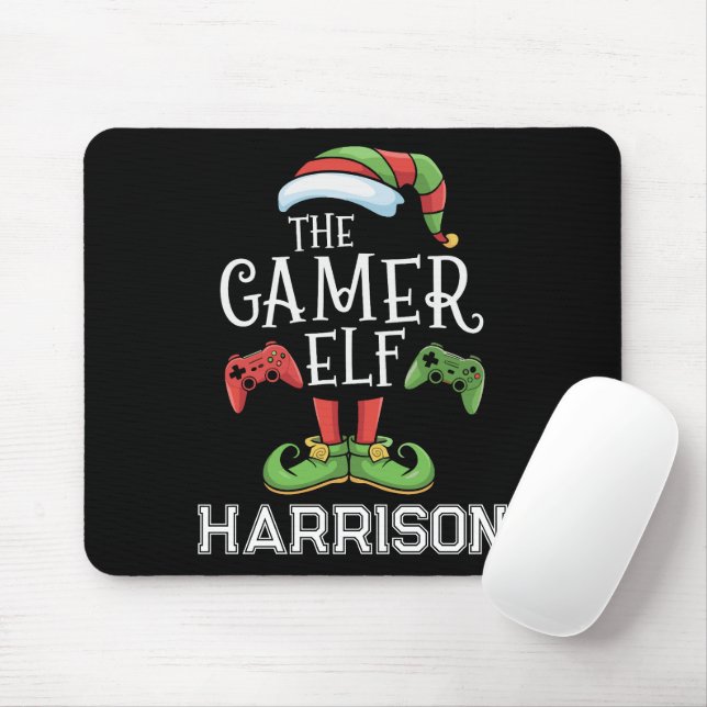 Personalisierter Gamer-Elf-Weihnachts-Videospiel-  Mousepad (Mit Mouse)