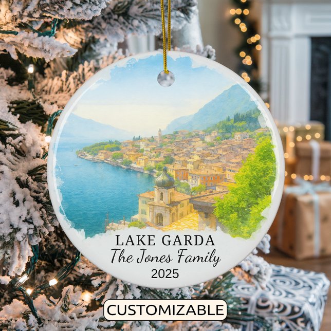Personalisierter Gardasee, Italien Keramik Ornament (Von Creator hochgeladen)