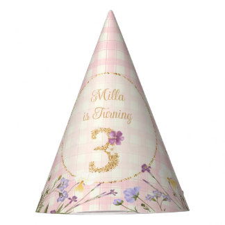 Personalisierter Garten-Hase 3. Geburtstags-Partyh Partyhütchen