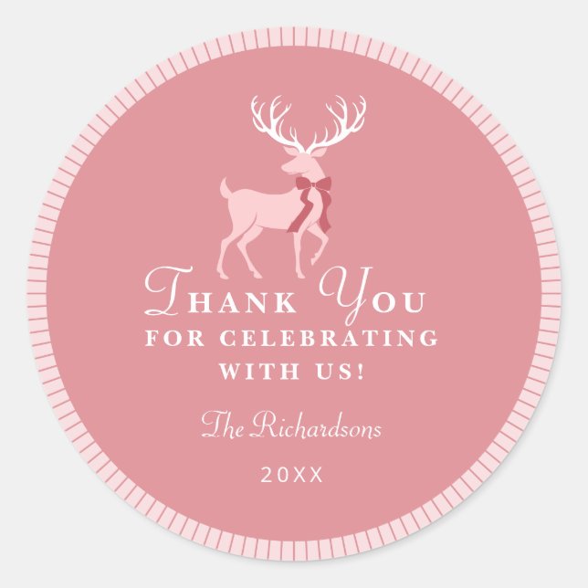 Personalisierter Gastgeschenk-Sticker Runder Aufkleber (Vorderseite)