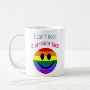 Personalisierter Gay Pride - Gerademaske Kaffeetasse