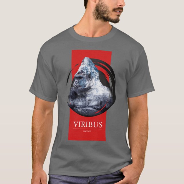 Personalisierter Gebirgsgorilla-Entwurf T-Shirt (Vorderseite)
