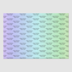 Personalisierter Geburtsname Elegante Rainbow Colo Seidenpapier