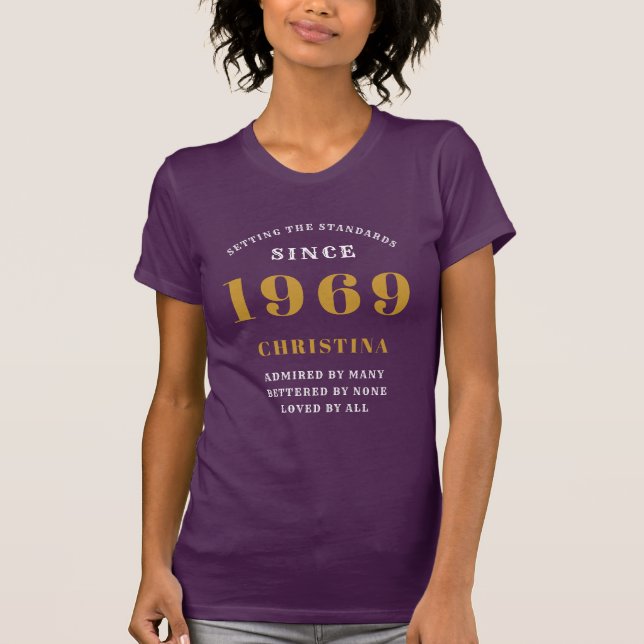 Personalisierter Geburtstag 1969 Monogramm hinzufü T-Shirt (Vorderseite)