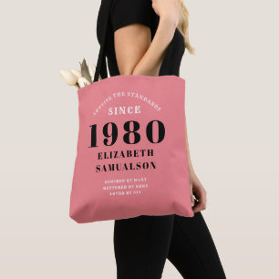 Personalisierter Geburtstag 1980 Rosa-Standard